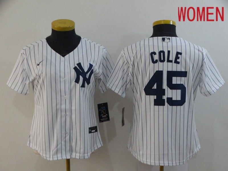 Women New York Yankees #45 Cole White Game Nike MLB Jerseys